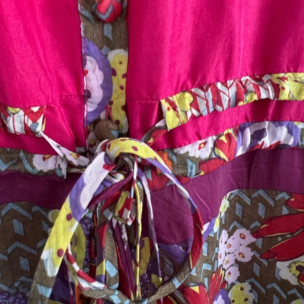 JOHNNY WAS PINK EMBROIDERED BOHO TUNIC TOP SZ S - Picture 9 of 9